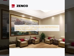 Novo conjunto de sofá único de estilo chinês, tamanho 1000*850*850mm, sala de reuniões de hotel adequada