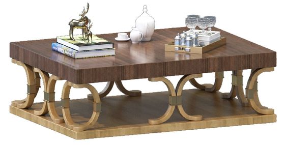 Mesa de centro europeia 1000*750*450mm do estilo do Sturdiness do carvalho da madeira maciça