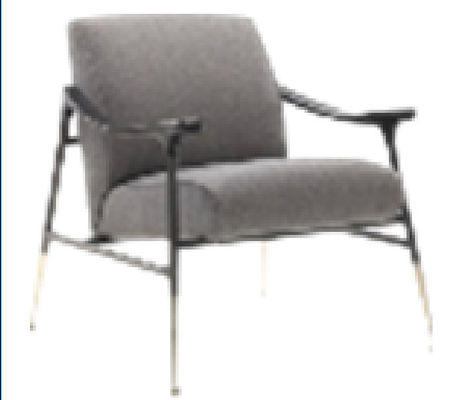 A abrasão impermeabiliza a mobília nova do estilo chinês estofou Grey Fabric Arm Chair 618*785*860mm
