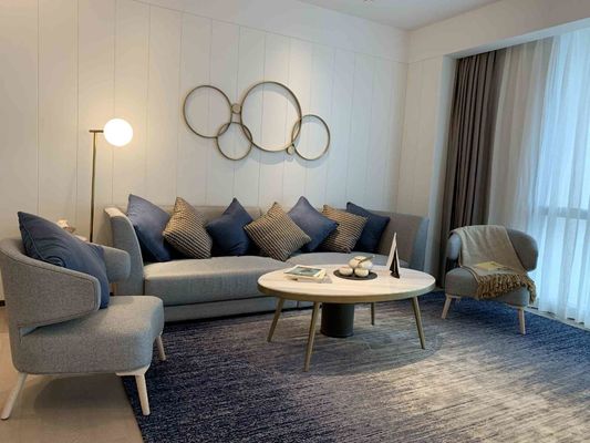 A mobília da madeira maciça de ASCOTT ajustou grupos de sala de visitas para o ODM dos apartamentos