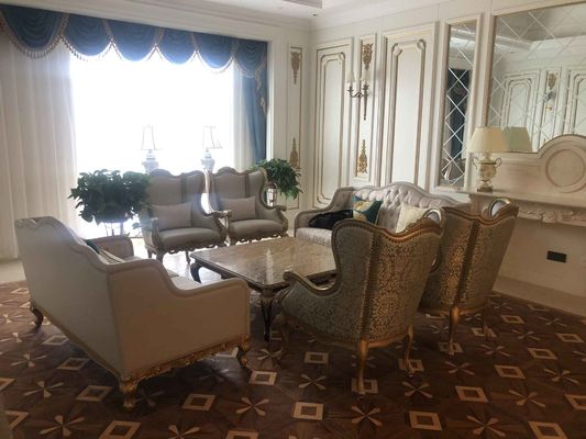 a mesa de jantar feita sob encomenda de 5 estrelas do hotel internacional do hotel ajustou Sofa Set personalizado impermeável Wearproof