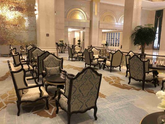 a mesa de jantar feita sob encomenda de 5 estrelas do hotel internacional do hotel ajustou Sofa Set personalizado impermeável Wearproof