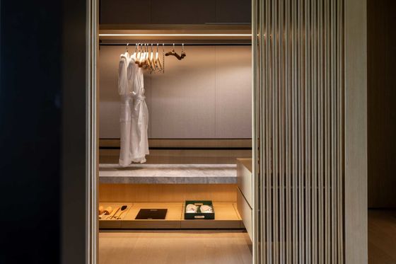 Instalação de móveis de apartamento de estilo resort resistente ao desgaste Sofá e cadeiras personalizados