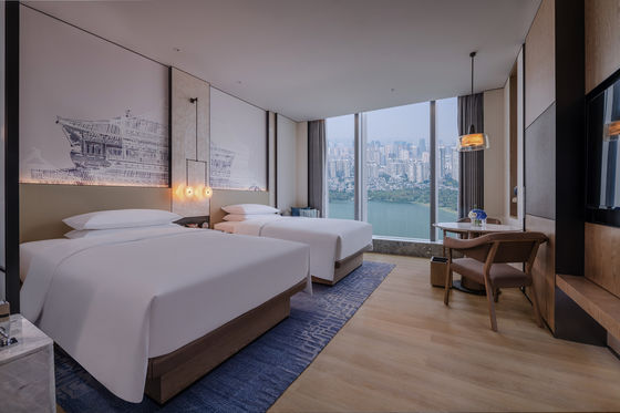 Conjunto de mobiliário de quarto de hotel contemporâneo para a indústria da hospitalidade