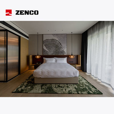 Conjunto de mobiliário de quarto de hotel de estilo moderno, conjunto de mobiliário de madeira maciça