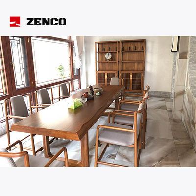 Conjunto de móveis de madeira maciça de estilo chinês com cadeiras e armários de mesa de chá