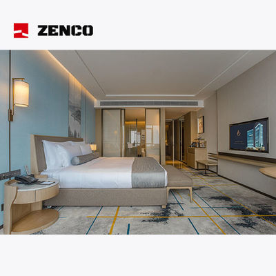 Conjunto de móveis de quarto de hotel de madeira de cinza maciça, de tamanho personalizável