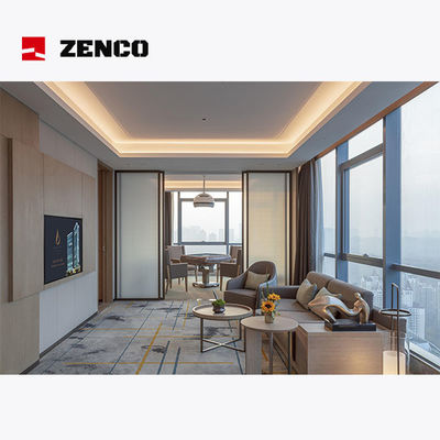 Conjunto de móveis de quarto de hotel de madeira de cinza maciça, de tamanho personalizável