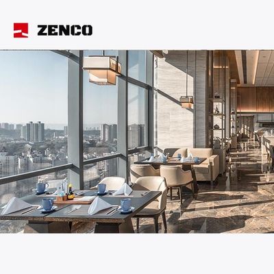 Modern Luxury Hotel Restaurant Furniture Set Mesa e cadeiras de madeira maciça para quatro