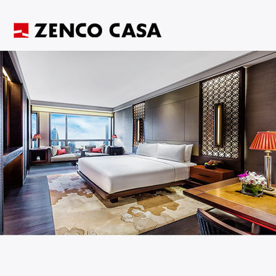 Conjunto de móveis de quarto de hotel de estilo chinês Dimensões e cores personalizáveis