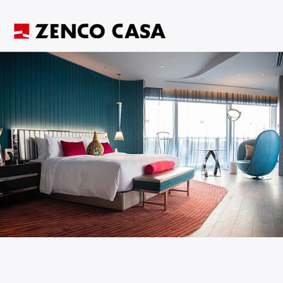 Set de móveis de quarto de hotel de estilo de luxo leve, pode ser personalizado