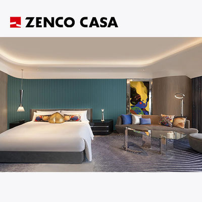 Set de móveis de quarto de hotel de estilo de luxo leve, pode ser personalizado