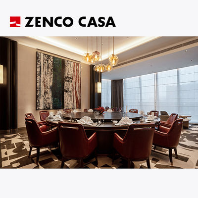 Mobiliário de hotel e restaurante de luxo leve Inclui mesa elétrica e cadeiras de couro