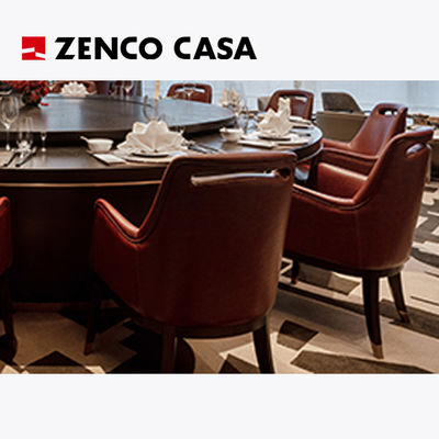 Mobiliário de hotel e restaurante de luxo leve Inclui mesa elétrica e cadeiras de couro