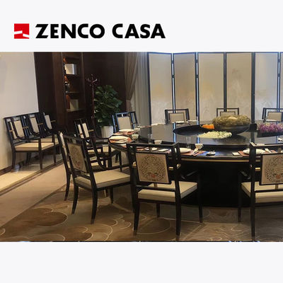 Hotel de estilo chinês Sala de banquetes mesa de jantar elétrica e cadeiras para restaurante do hotel