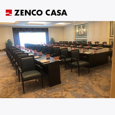 Mobiliário de sala de reuniões do hotel conjunto de conferência preta mesa e cadeiras misturar e combinar
