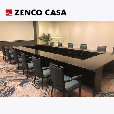 Mobiliário de sala de reuniões do hotel conjunto de conferência preta mesa e cadeiras misturar e combinar