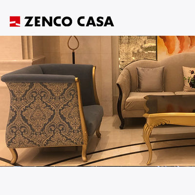 Conjunto de mobiliário do lobby do hotel Sofá e mesa de café de estilo europeu