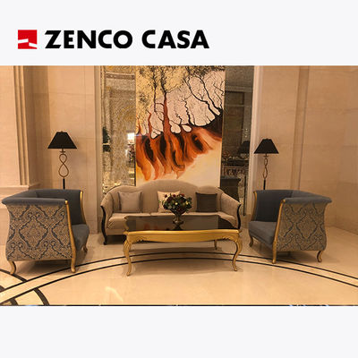 Conjunto de mobiliário do lobby do hotel Sofá e mesa de café de estilo europeu