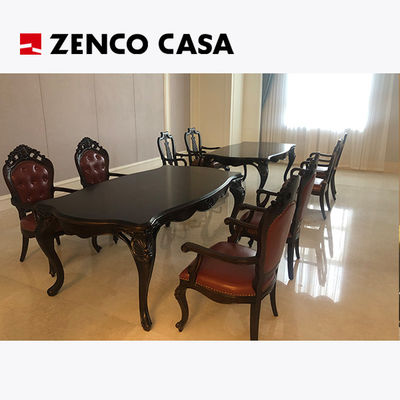 Tabela de salão de estilo europeu com cadeiras de salão para hotel ou casa