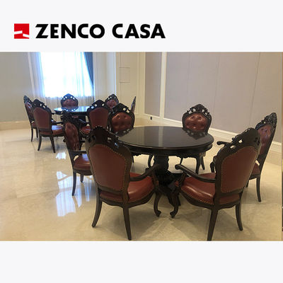 Área de lazer do hotel Mobiliário de estilo europeu Cadeira de salão com pequena mesa redonda