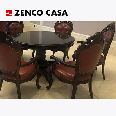 Área de lazer do hotel Mobiliário de estilo europeu Cadeira de salão com pequena mesa redonda