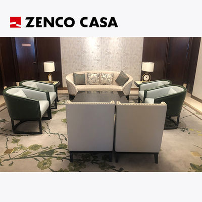 Modern Style Hotel Lobby Set de mobiliário de lazer incluindo sofá cadeira de lazer mesa de café