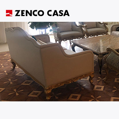 Conjunto de mobiliário de lazer de estilo europeu, incluindo sofá, cadeira de lazer, mesa de café