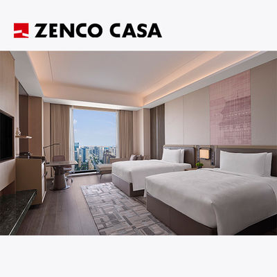 Set de mobiliário de quarto de estilo moderno com duas camas Tamanho 1500 * 2000mm