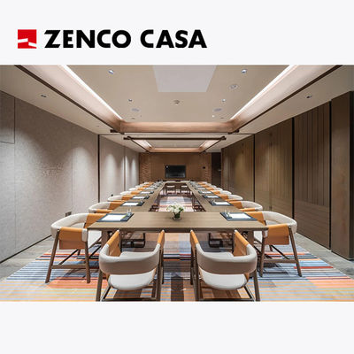 Mobiliário de sala de reuniões de hotel com mesa longa de madeira maciça e cadeira de estar