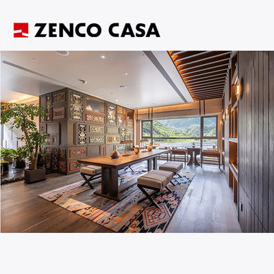 Mobiliário de lazer de hotel, incluindo mesa de carvalho maciço e cadeira de lazer moderna