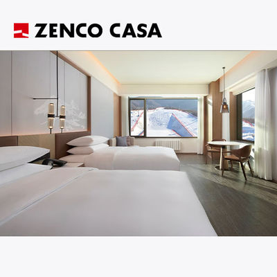 Modern Style Hotel Twin Bedroom Mobiliário Set Tamanho 1800*1500*320mm