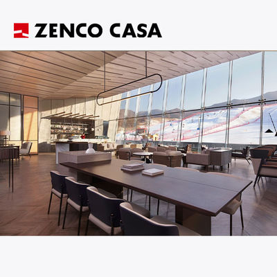 Mobiliário moderno de salão do lobby do hotel, incluindo cadeira de lazer e mesa de café