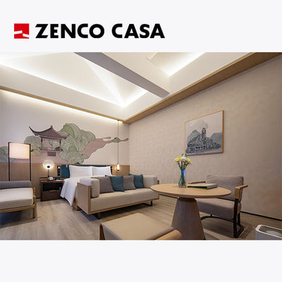 Set de mobiliário de quarto de hotel de estilo moderno, incluindo cama e outros itens individuais