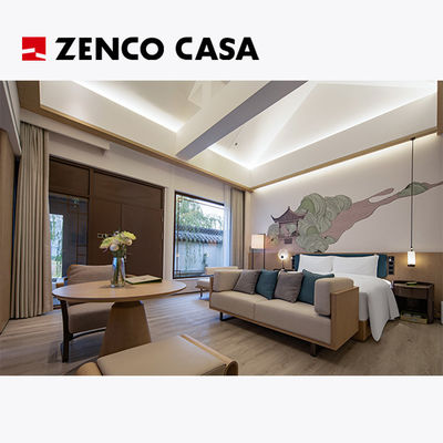 Set de mobiliário de quarto de hotel de estilo moderno, incluindo cama e outros itens individuais