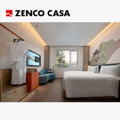 Conjunto de mobiliário de quarto de hotel de estilo contemporâneo para quartos de cama dupla de hotel