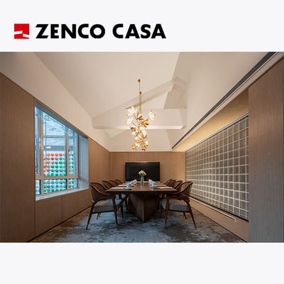 Set de móveis de sala de reuniões do hotel com mesa longa e cadeira de rotina