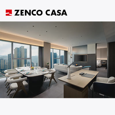 Mobiliário moderno de suítes de hotel com mesa linear de expansão personalizada