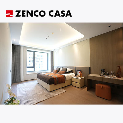 Set de mobiliário de quarto de estilo luxuoso de apartamento com cama King size confortável