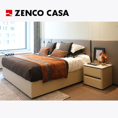 Set de mobiliário de quarto de estilo luxuoso de apartamento com cama King size confortável