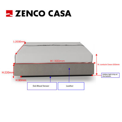 Mobiliário de quarto de hotel Conjuntos personalizados para pessoas de negócios com caixa de cama 1830*2030*300mm