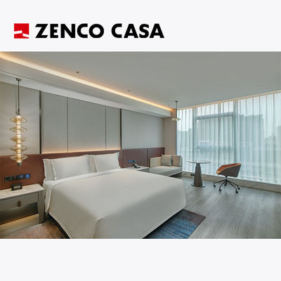 Mobiliário de quarto de hotel conjunto personalizado, design de estilo moderno, produção de madeira maciça
