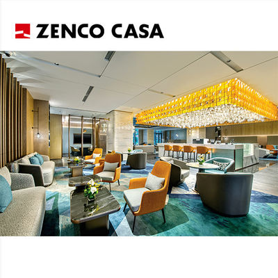 Projeto de personalização do conjunto de móveis do lobby do hotel de cinco estrelas, incluindo sofá duplo e mesa de café combinada